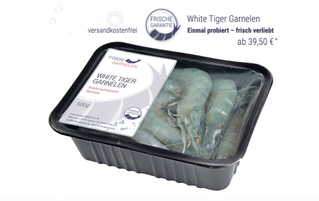 White Tiger Garnelen fangfrisch aus Strande - Förde Garnelen! 1